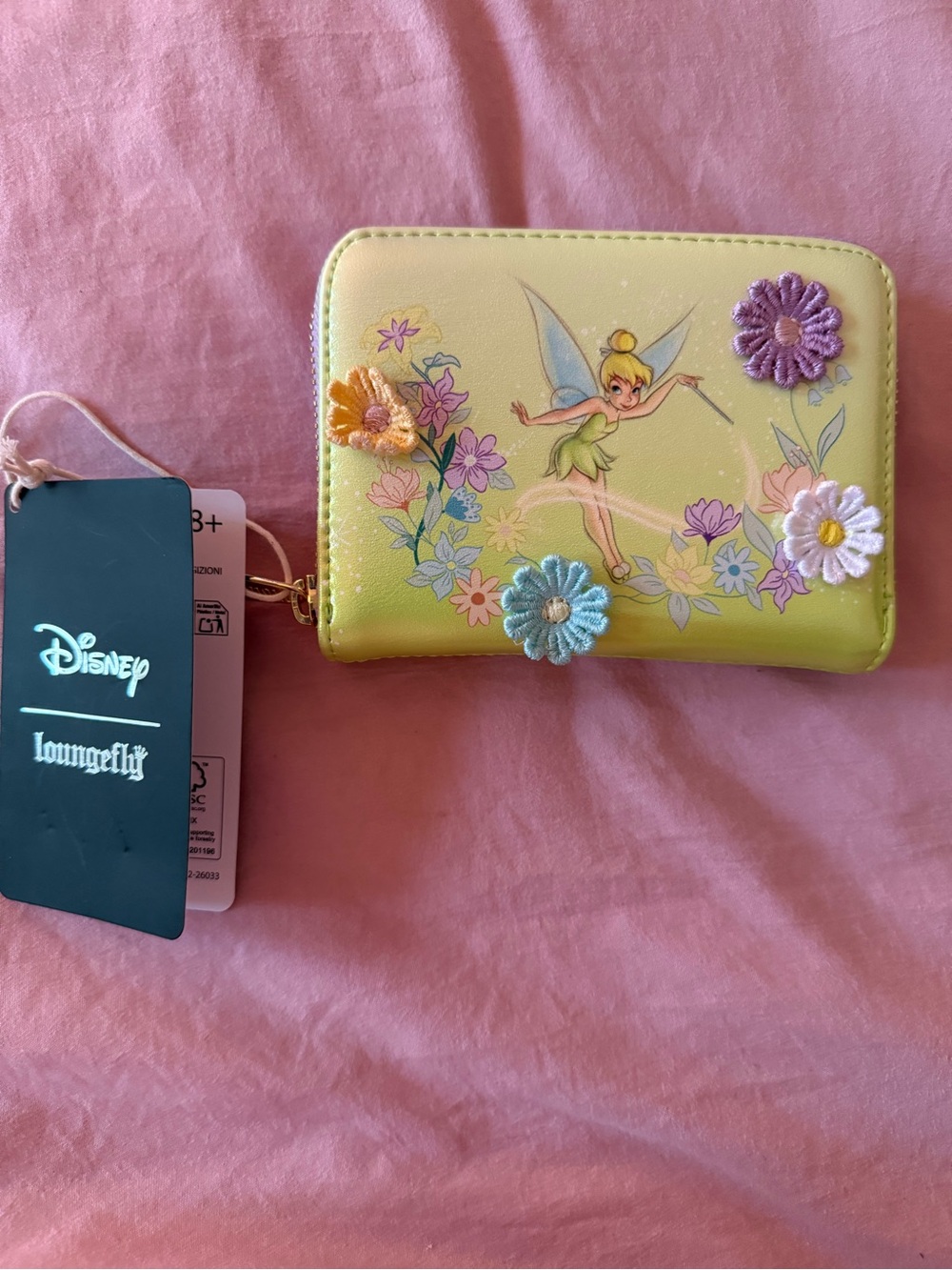 Loungefly Disney’s Tinker Bell Floral Zip Wallet